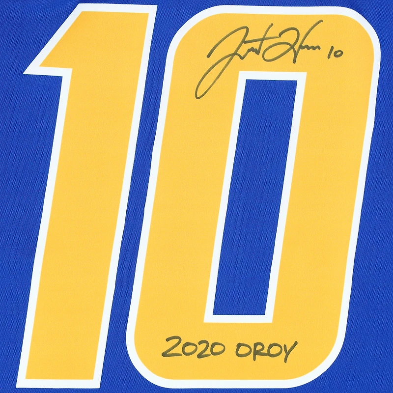 Justin Herbert Los Angeles Chargers Autographed Nike Royal Vapor F.U.S.E. Limited Jersey with "2020 OROY" Inscription 