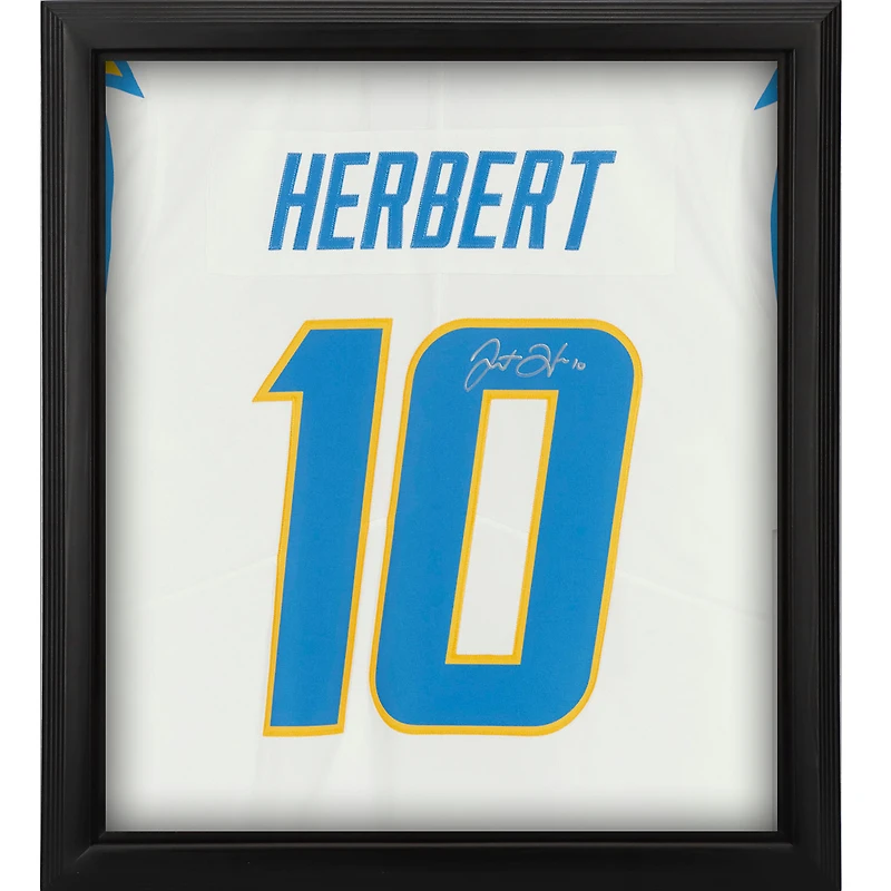 Justin Herbert Los Angeles Chargers Autographed Nike White Limited Jersey Shadowbox