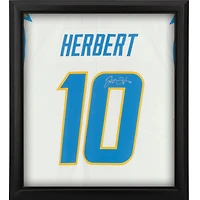 Justin Herbert Los Angeles Chargers Autographed Nike White Limited Jersey Shadowbox