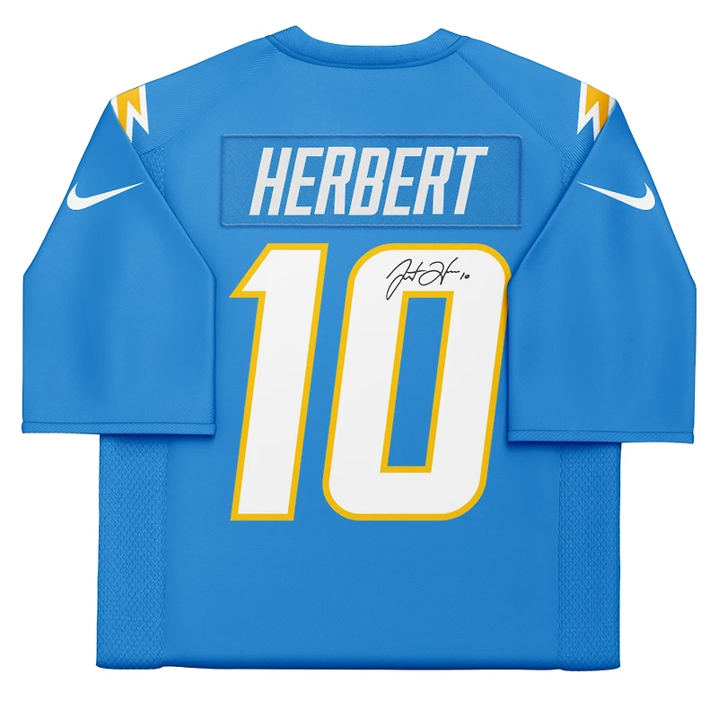 Justin Herbert Los Angeles Chargers Maillot Nike Limité Bleu Poudre Autographié