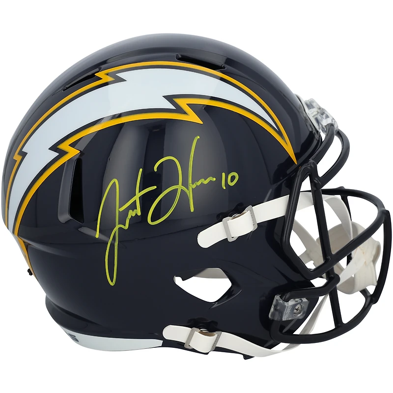 Justin Herbert Los Angeles Chargers Autographed Riddell 2025 Alternate Speed Replica Helmet