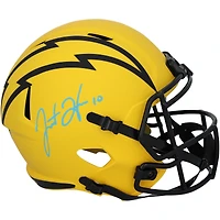 Justin Herbert Los Angeles Chargers Autographed Riddell Rave Speed Replica Helmet 
