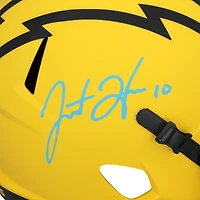 Justin Herbert Los Angeles Chargers Autographed Riddell Rave Speed Replica Helmet 