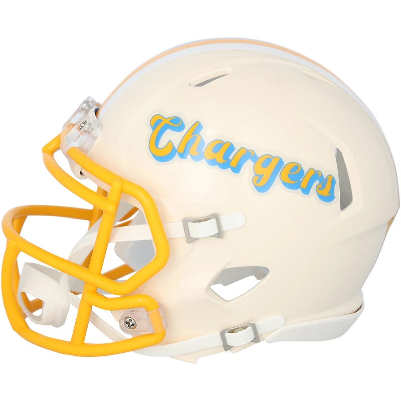 Casque Riddell Retro Speed Mini autographié par Justin Herbert des Chargers de Los Angeles