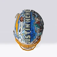 Justin Herbert Los Angeles Chargers Autographed Riddell Speed Authentic Helmet - Art by Charles Fazzino - WN55916220