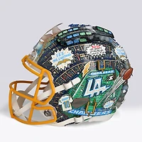 Casque Riddell Speed ​​Authentic autographié par Justin Herbert, joueur des Chargers de Los Angeles, avec inscription « Bolt Up ! » - Illustration de Charles Fazzino - WN55916230