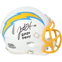 Justin Herbert Los Angeles Chargers Autographed Riddell Speed Mini Helmet with "2020 OROY" Inscription