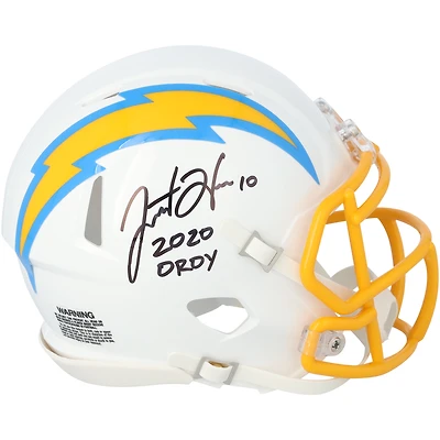 Justin Herbert Los Angeles Chargers Autographed Riddell Speed Mini Helmet with "2020 OROY" Inscription