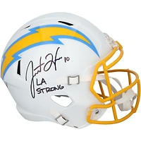 Justin Herbert Los Angeles Chargers Autographed Riddell Speed Replica Helmet with "LA Strong" Inscription