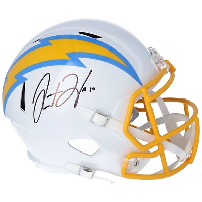 Justin Herbert Los Angeles Chargers Dédicacé Riddell Speed ​​Replica Casque