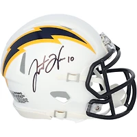 Justin Herbert Los Angeles Chargers Autographed White & Navy Color Rush Speed Mini Helmet