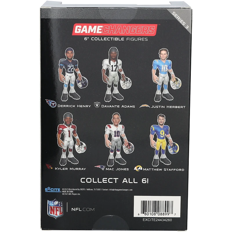 Justin Herbert Los Angeles Chargers smALL-STARS Series 3 GameChangers Rare Solid Color Variant 6" Vinyl Figurine