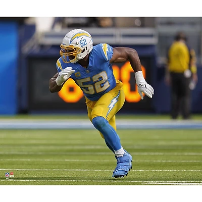 Photographie horizontale non signée de Khalil Mack des Los Angeles Chargers