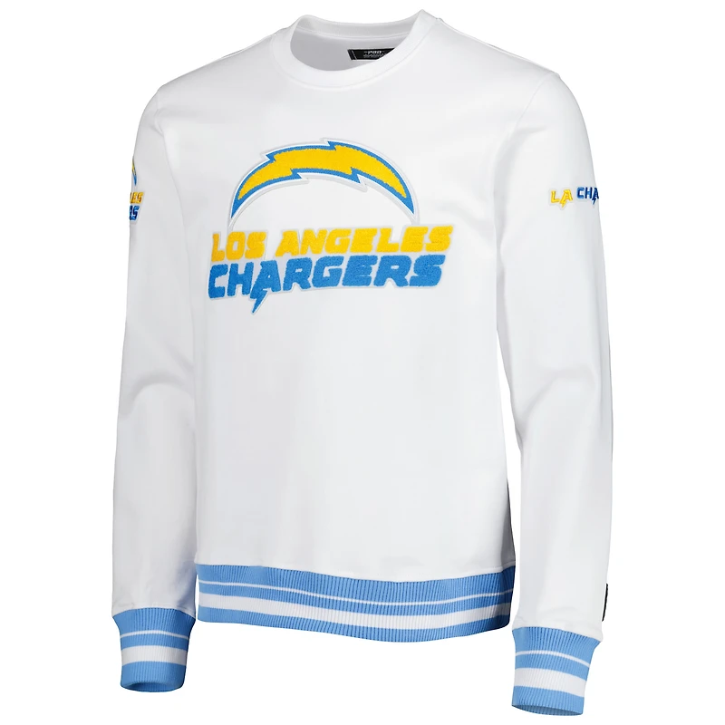 LA Chargers Pro Standard Blanc Mash Up Sweat à capuche épais