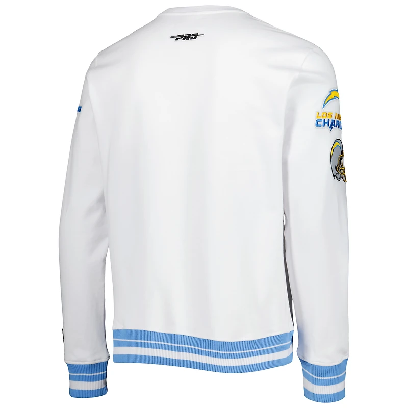 LA Chargers Pro Standard Blanc Mash Up Sweat à capuche épais