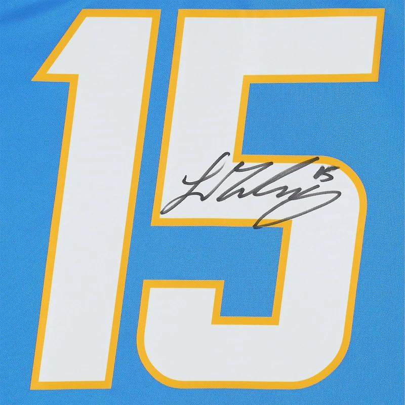 Maillot Nike Vapor F.U.S.E. Limited bleu poudré autographié par Ladd McConkey des Chargers de Los Angeles