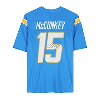 Ladd McConkey Los Angeles Chargers Autographed Powder Blue Nike Vapor F.U.S.E. Limited Jersey