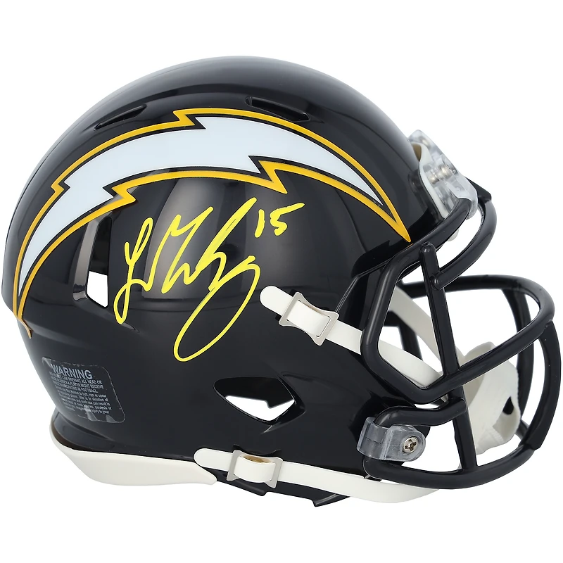 Casque miniature Riddell Alternate Speed autographié par Ladd McConkey des Chargers de Los Angeles