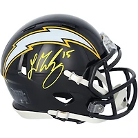 Casque miniature Riddell Alternate Speed ​​autographié par Ladd McConkey des Chargers de Los Angeles
