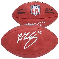 Ballon de football Wilson Duke en couleur, autographié par Ladd McConkey, Los Angeles Chargers
