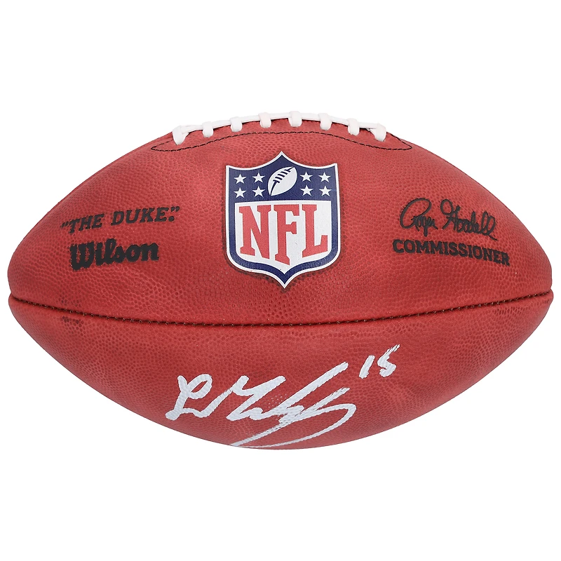 Ballon de football Wilson Duke en couleur, autographié par Ladd McConkey, Los Angeles Chargers