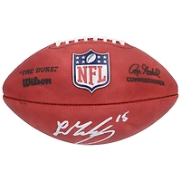 Ballon de football Wilson Duke en couleur, autographié par Ladd McConkey, Los Angeles Chargers
