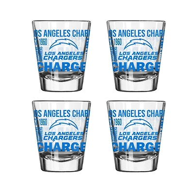 Ensemble de 4 verres à shot de 6 cl (2 oz) Logo Brands Los Angeles Chargers