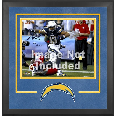 Cadre photo horizontal de luxe Los Angeles Chargers 16'' x 20'' avec logo de l'équipe