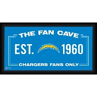 Los Angeles Chargers Framed 10" x 20" Fan Cave Collage
