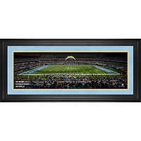 Photographie panoramique encadrée des Chargers de Los Angeles (10" x 30") du stade SoFi