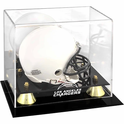Los Angeles Chargers Golden Classic Team Logo Mini Helmet Display Case