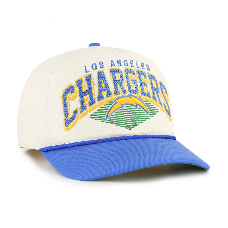 Men's '47 Cream Los Angeles Chargers Pomona Rope Adjustable Hitch Hat