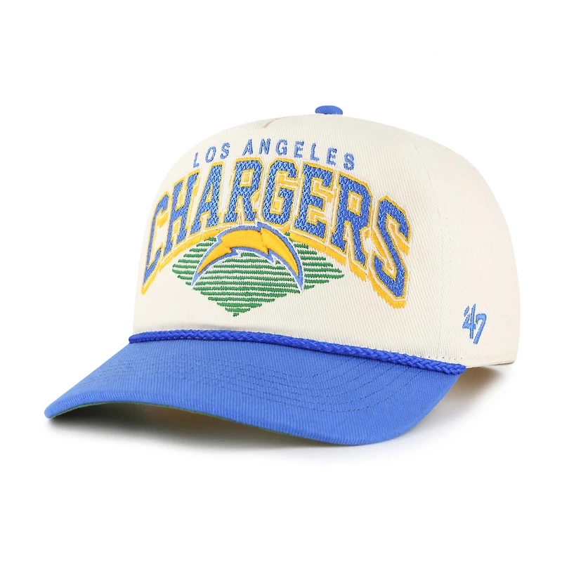 Men's '47 Cream Los Angeles Chargers Pomona Rope Adjustable Hitch Hat