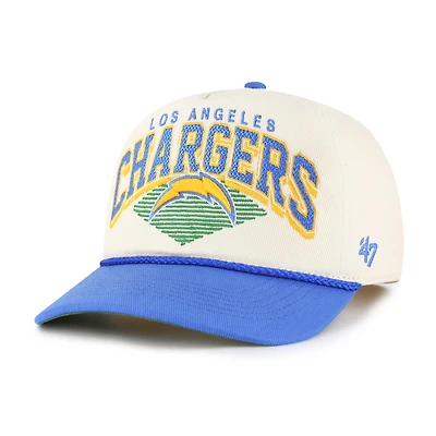 Men's '47 Cream Los Angeles Chargers Pomona Rope Adjustable Hitch Hat