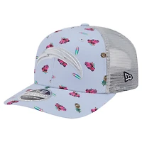 Casquette ajustable 9SEVENTY gris Los Angeles Chargers Adventure Surfboard de New Era pour homme