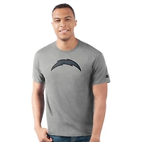 Men's Starter  Heather Gray Los Angeles Chargers Prime Time T-Shirt