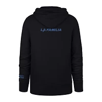 Men's '47  Black Los Angeles Chargers La Familia Headline Pullover Hoodie