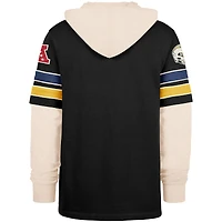 Men's '47  Black Los Angeles Chargers Split Zone Cornerback Duo Hoodie