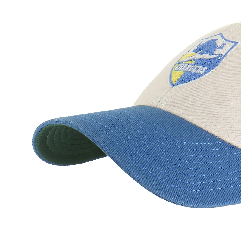 Men's '47 Cream/Powder Blue Los Angeles Chargers Fairfield MVP Throwback Adjustable Hat