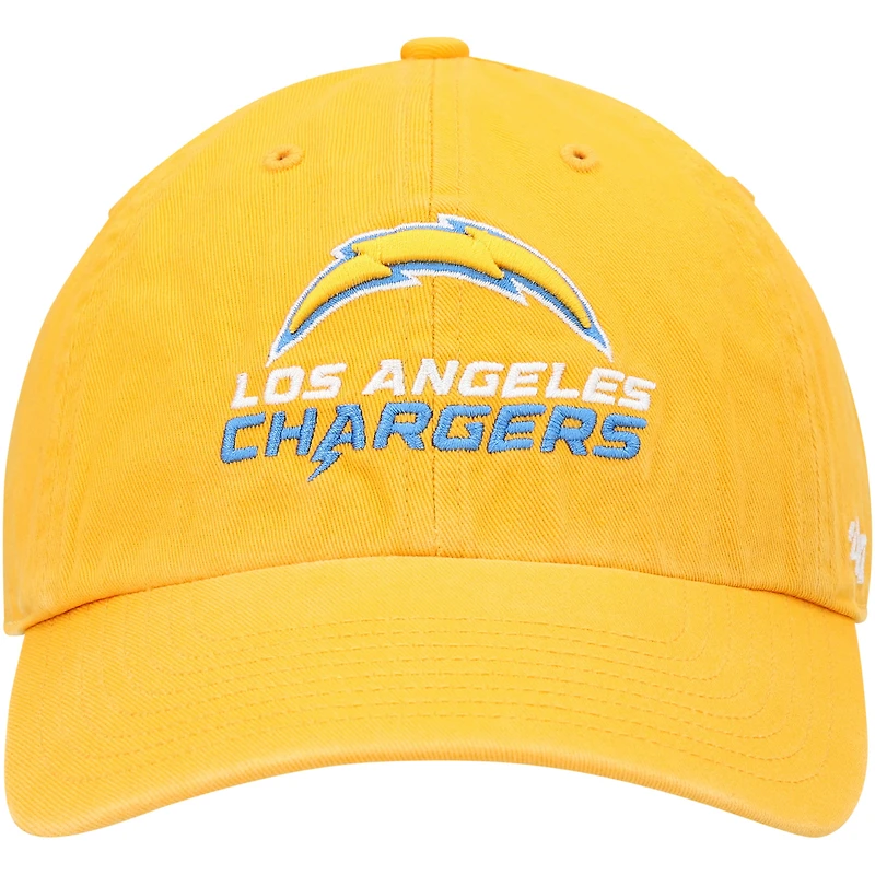 Men's '47 Gold Los Angeles Chargers Secondary Clean Up Adjustable Hat