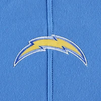Men's '47 Los Angeles Chargers Heather Gray Gridiron Lace-Up Pullover Hoodie