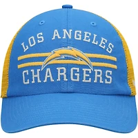 Casquette '47 Powder Blue/Gold Los Angeles Chargers Highpoint Trucker Clean Up Snapback pour homme