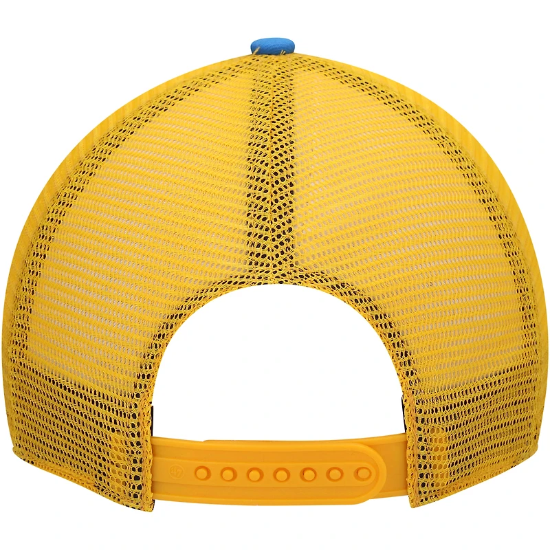 Casquette '47 Powder Blue/Gold Los Angeles Chargers Highpoint Trucker Clean Up Snapback pour homme