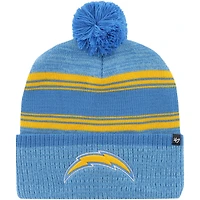 Bonnet en tricot à revers dégradé '47 Los Angeles Chargers pour hommes avec pompon