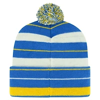 Bonnet en tricot à revers Powerline des Chargers de Los Angeles '47 bleu poudré pour hommes avec pompon