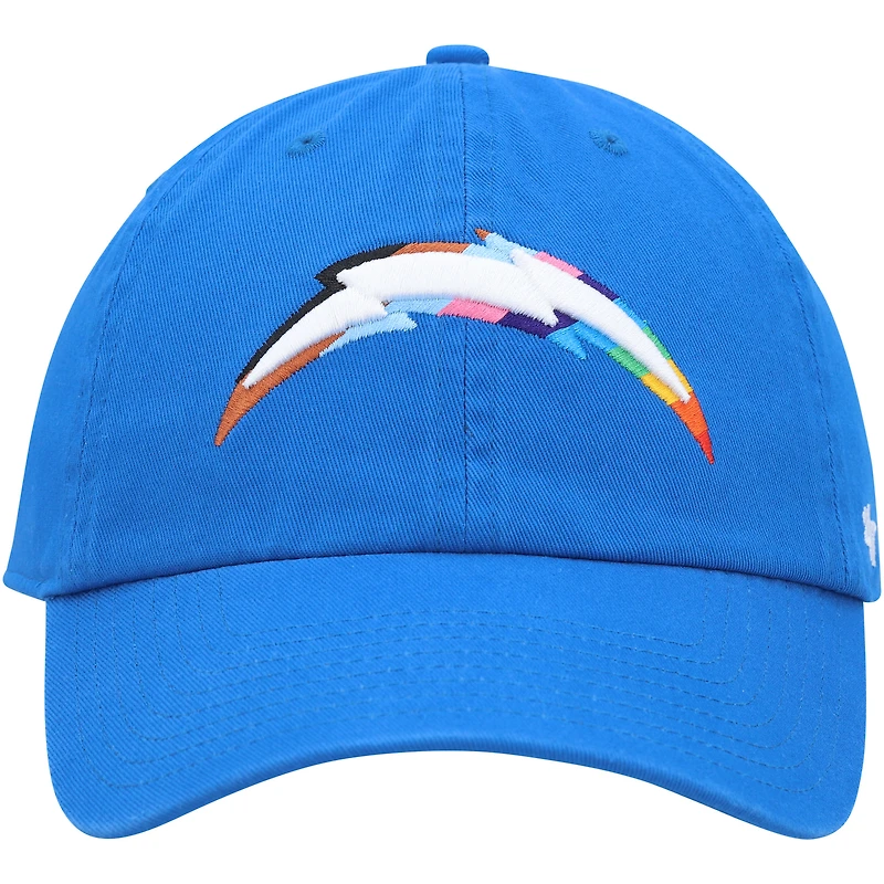 Casquette réglable '47 Powder Blue Los Angeles Chargers Pride Clean Up pour homme