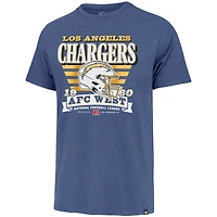 T-shirt Franklin rayé bleu poudre « 47 » des Chargers de Los Angeles pour homme