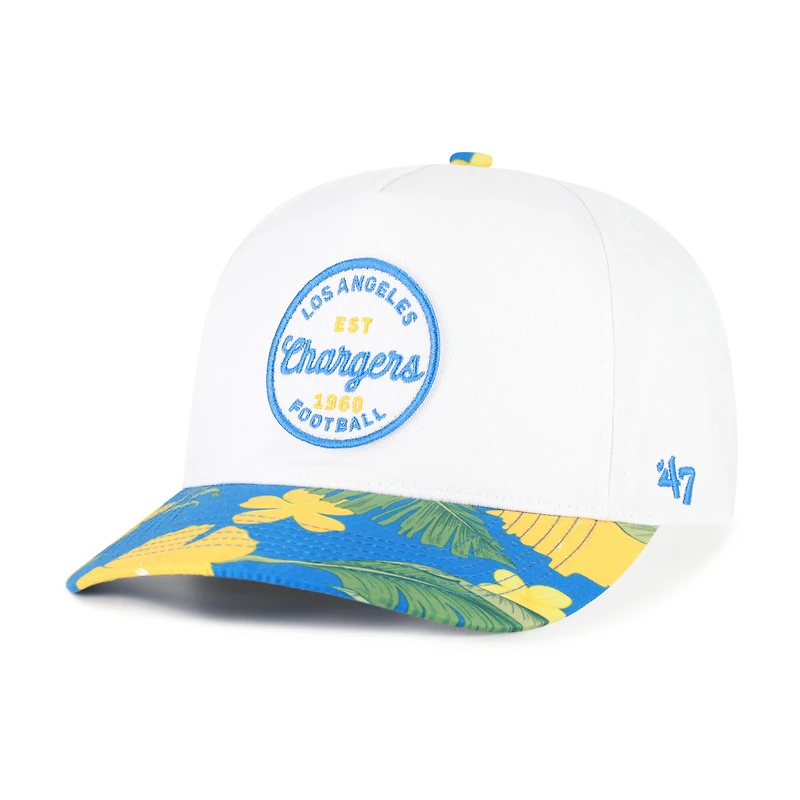 Casquette ajustable « 47 » blanche et bleu ciel des Los Angeles Chargers, modèle Beach Side Hitch pour homme