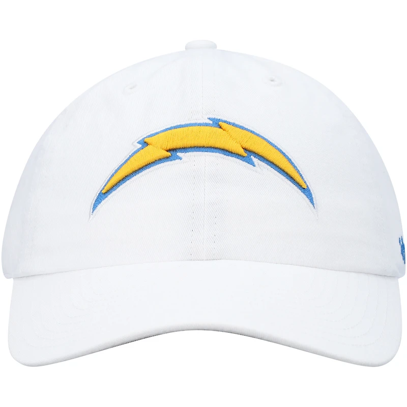 Casquette réglable Clean Up Los Angeles Chargers '47 blanche pour homme