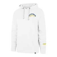 Men's '47  White Los Angeles Chargers La Familia Headline Pullover Hoodie